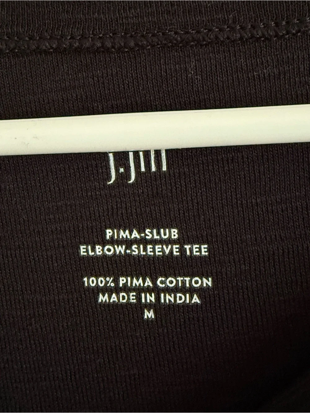 J. Jill Pima Cotton Slub Elbow-Sleeve Tee Like New